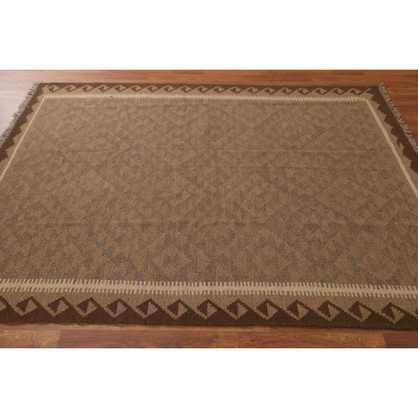 Rug Source Outlet Floral Handmade Flatweave Rectangle 5'2" x 6'5" Wool